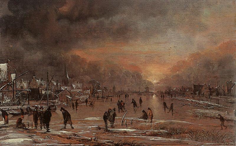 NEER, Aert van der Sports on a Frozen River g Sweden oil painting art